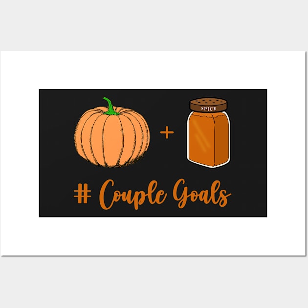 Pumpkin Plus Spice Bottle - Couple Goals for Fall Season Wall Art by AishwaryaMathur